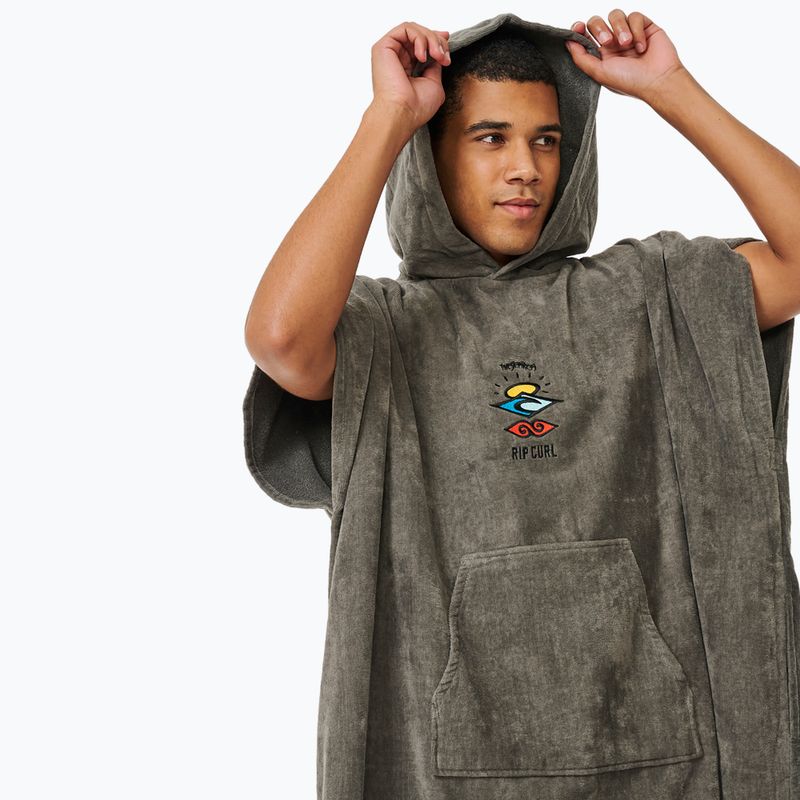 Pánské  pončo Rip Curl Logo Hooded grey 5