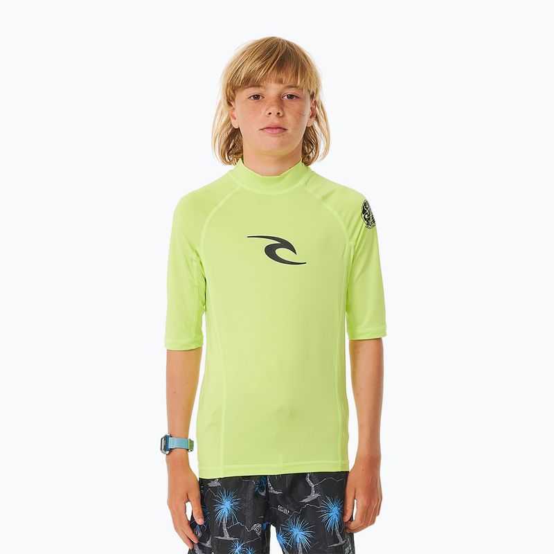 Dětské plavecké tričko Rip Curl Brand Wave UPF Rash Vest lime