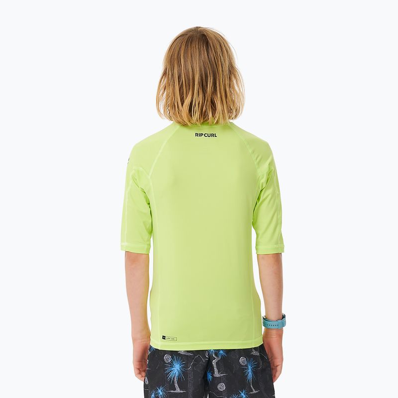 Dětské plavecké tričko Rip Curl Brand Wave UPF Rash Vest lime 3