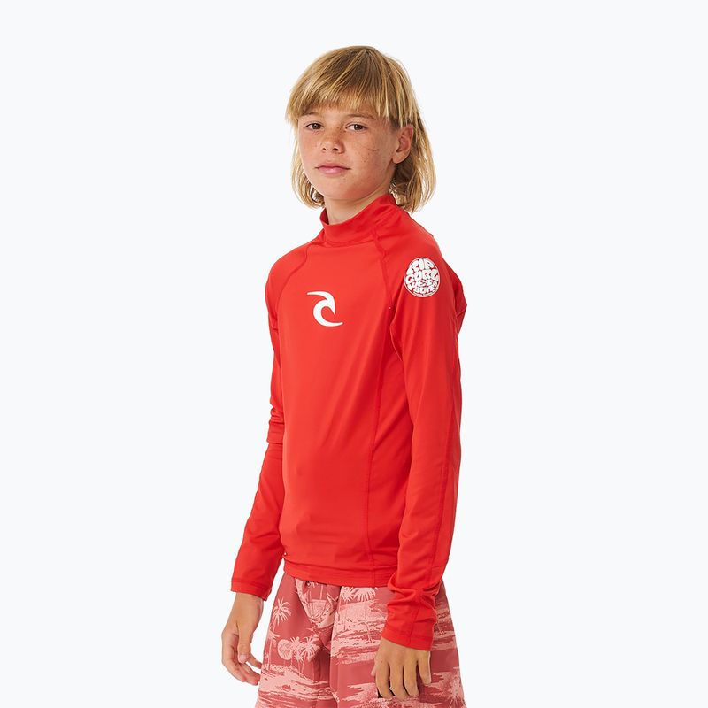 Dětské plavecké tričko longsleeve  Rip Curl Lycra Brand Wave UPF red 4