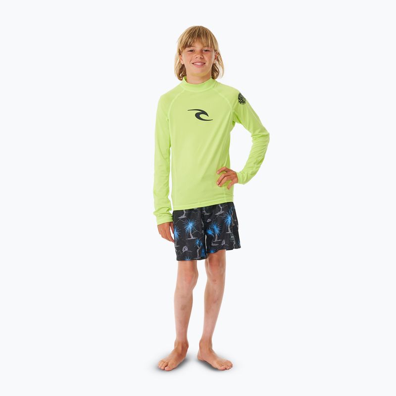 Dětské plavecké tričko Longsleeve Rip Curl Brand Wave UPF Rash Vest lime 2