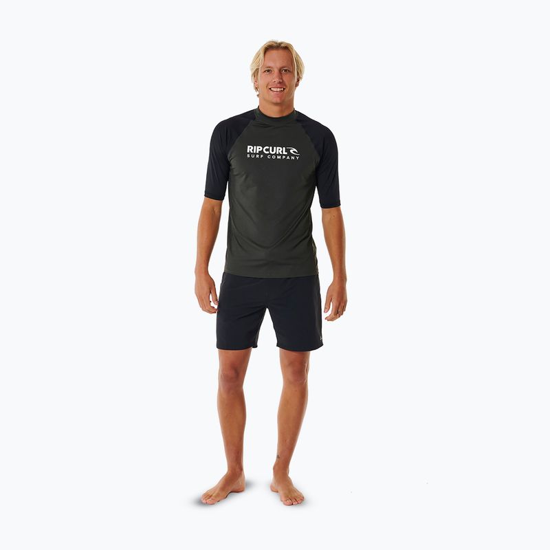Pánské plavecké tričko Rip Curl Shock UPF black marle 2