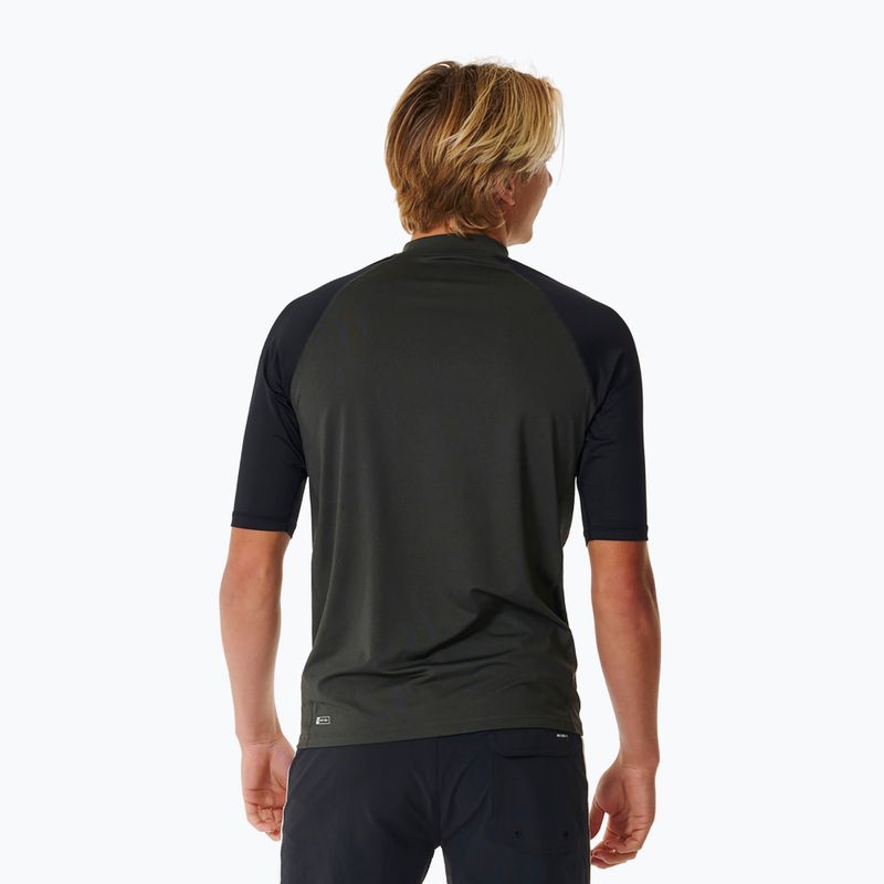 Pánské plavecké tričko Rip Curl Shock UPF black marle 3