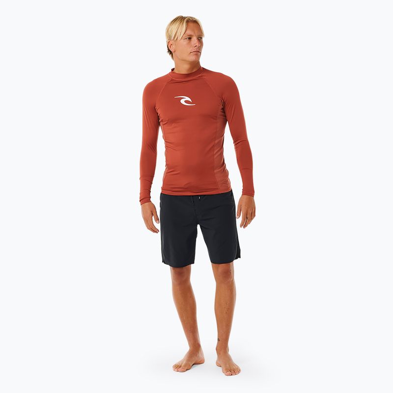 Pánské plavecké tričko Rip Curl Waves Upf Perf L/S red 2