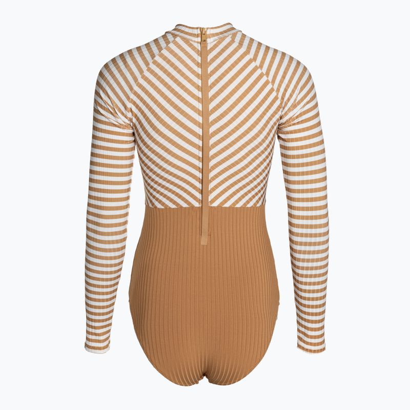 Dámské jednodílné plavky Rip Curl Premium Surf LS Surf světle hnědé 2