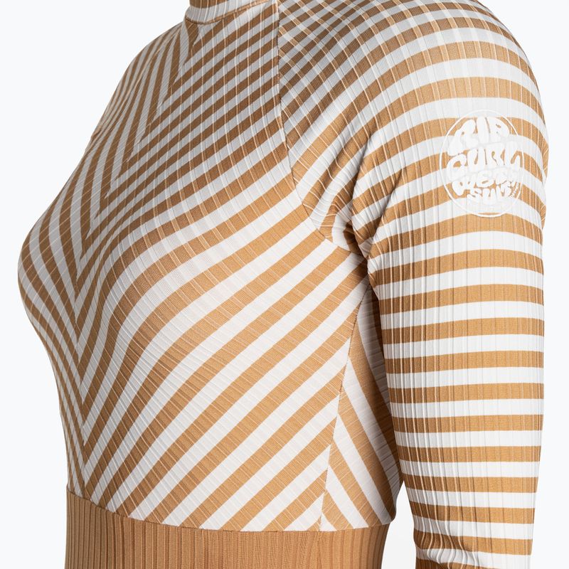 Dámské jednodílné plavky Rip Curl Premium Surf LS Surf světle hnědé 3