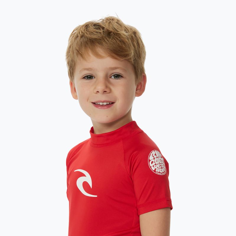 Dětské plavecké tričko  Rip Curl Brand Wave UPF red 4