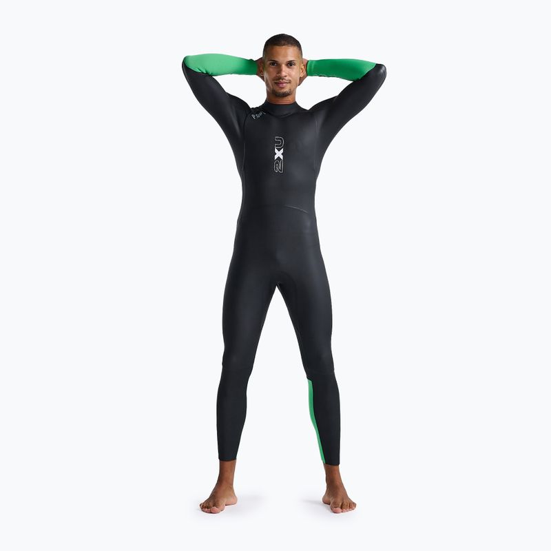 Pánský triatlonový neopren 2XU Propel Openwater black/bright green 3