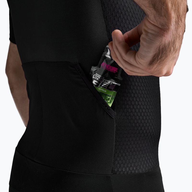Pánská tritlonová kombinéza  2XU Aero Hex Sleeved black/white 5