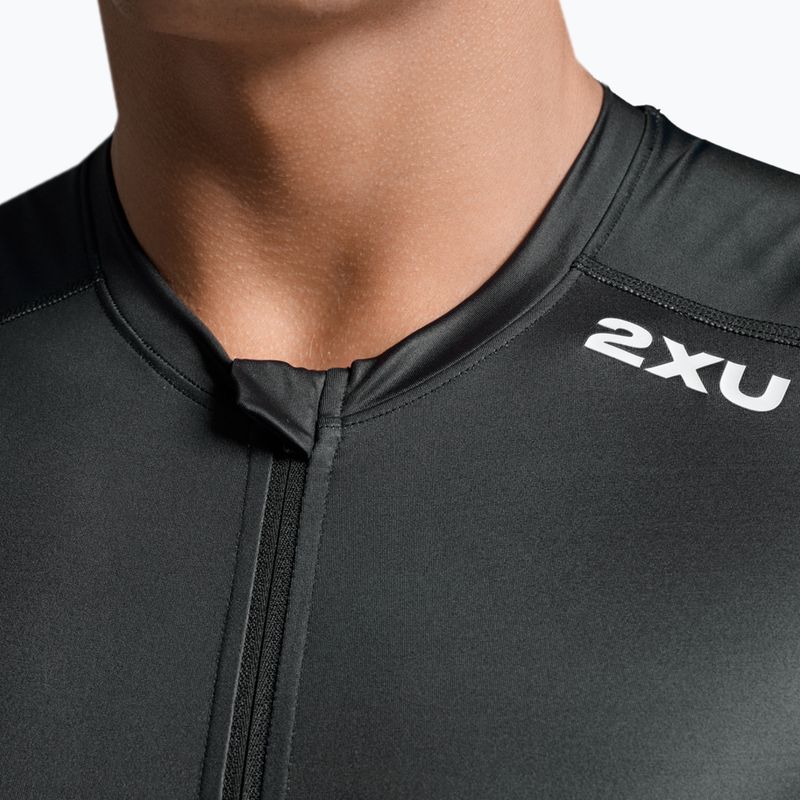 Pánské cyklistické tílko 2XU Core Tri Tank black/white 5