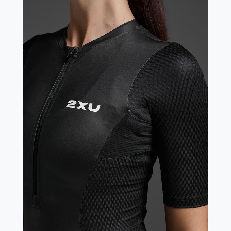 Dámská triatlonová kombinéza 2XU Aero Hex Sleeved black/white 3