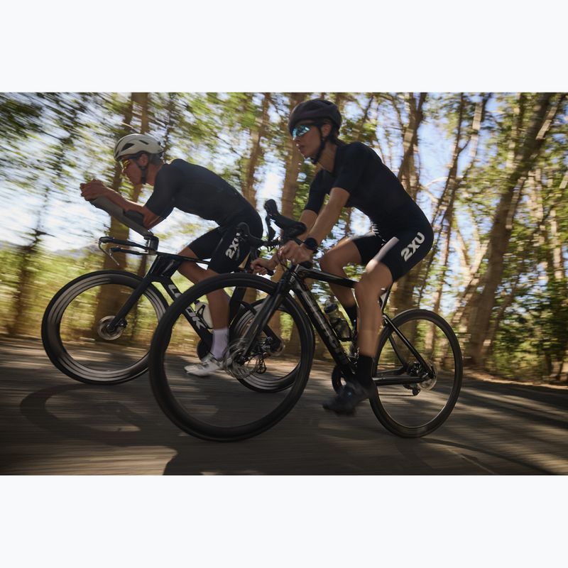 Dámská triatlonová kombinéza 2XU Aero Hex Sleeved black/white 10