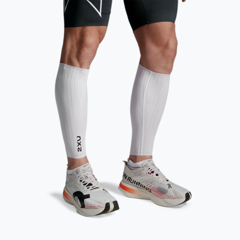 Aerodynamické pásky 2XU Light Speed Aero Calf Guards white/black 2