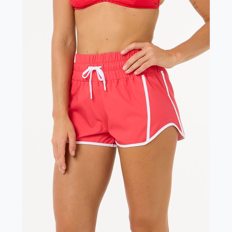 Dámské plavecké šortky Rip Curl High Waist Retro Volley 3" hibiscus red 6