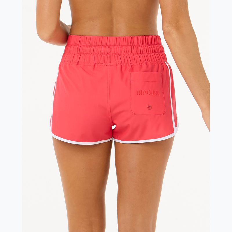 Dámské plavecké šortky Rip Curl High Waist Retro Volley 3" hibiscus red 3