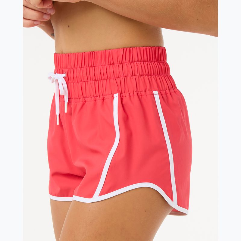Dámské plavecké šortky Rip Curl High Waist Retro Volley 3" hibiscus red 4
