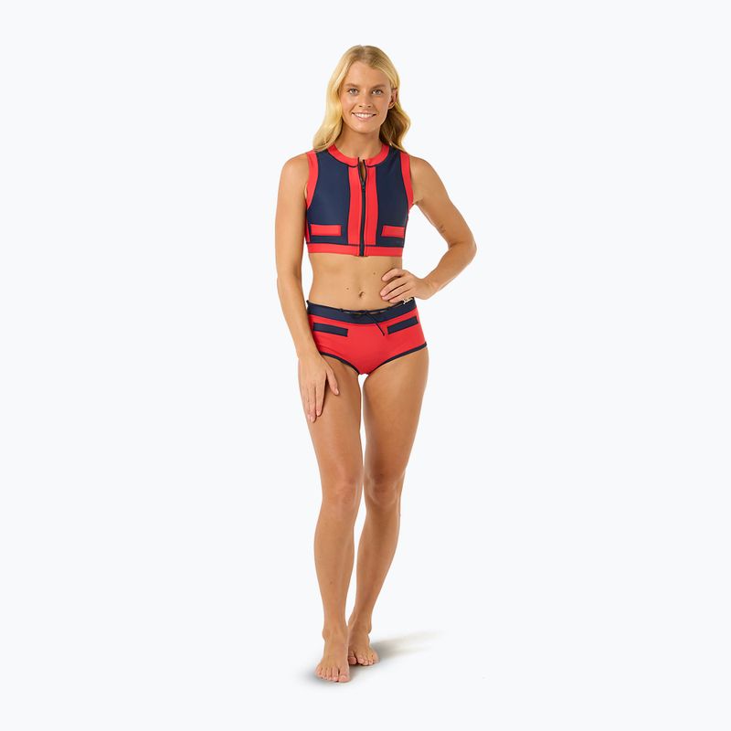 Horní díl plavek Rip Curl Coco Short Sleeve Vest red/dark blue 2