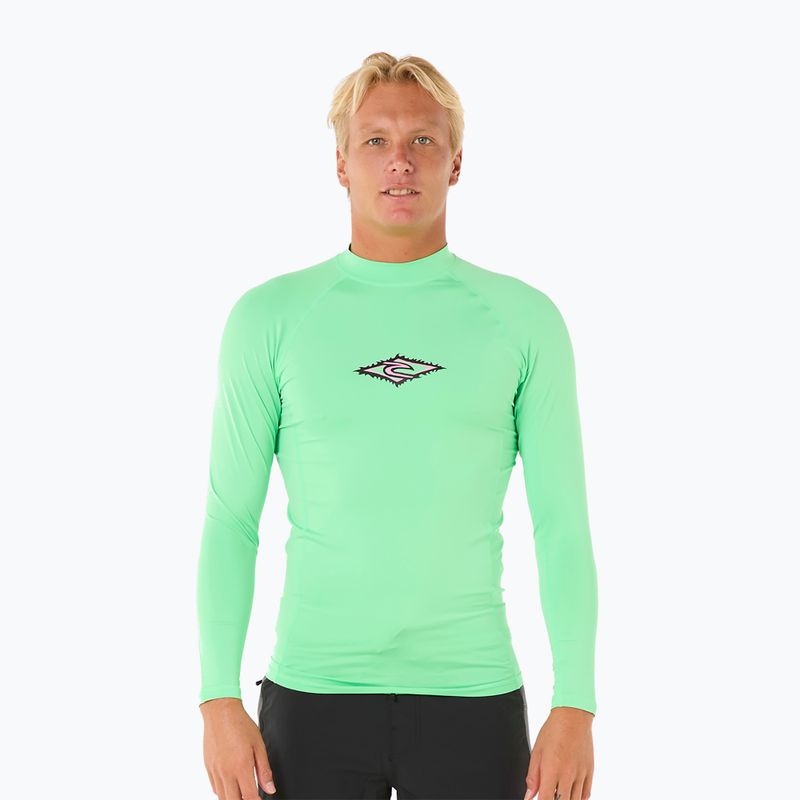 Pánské plavecké tričko Longsleeve Rip Curl Raw Energy UPF Performance neon green
