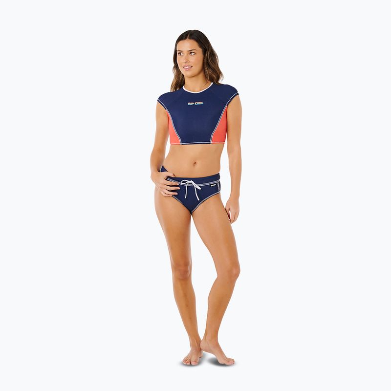 Dámské plavecké tričko Rip Curl Surf Tide Crop Rashvest dark navy 2