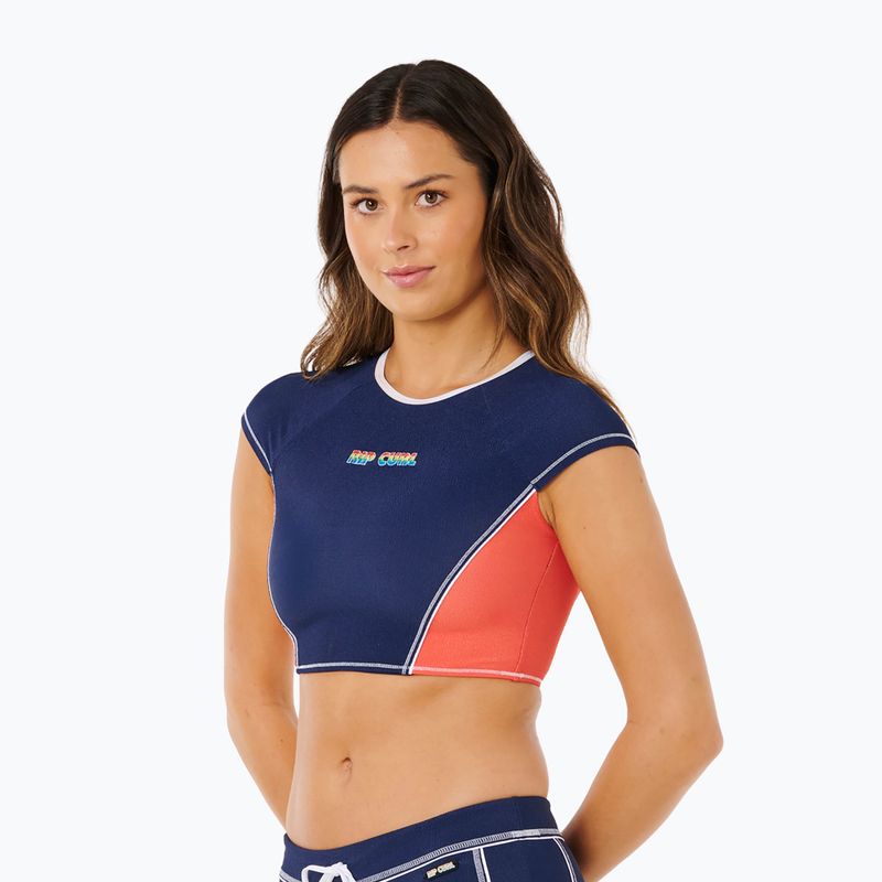 Dámské plavecké tričko Rip Curl Surf Tide Crop Rashvest dark navy 4