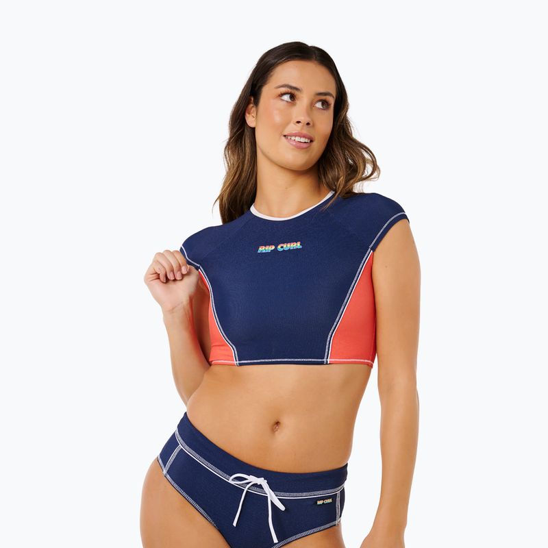 Dámské plavecké tričko Rip Curl Surf Tide Crop Rashvest dark navy 5