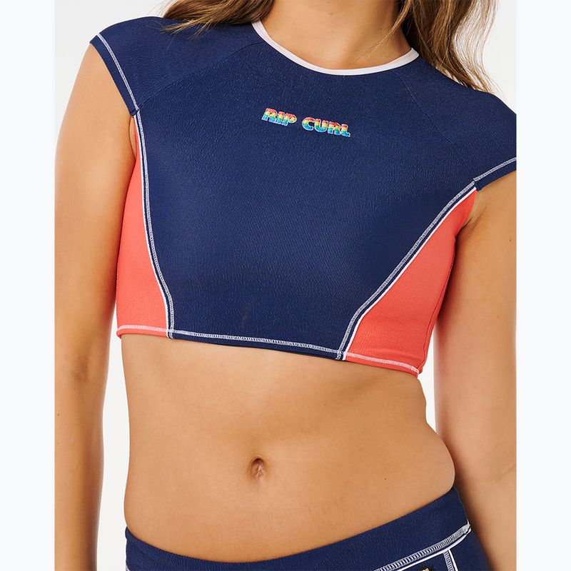 Dámské plavecké tričko Rip Curl Surf Tide Crop Rashvest dark navy 6