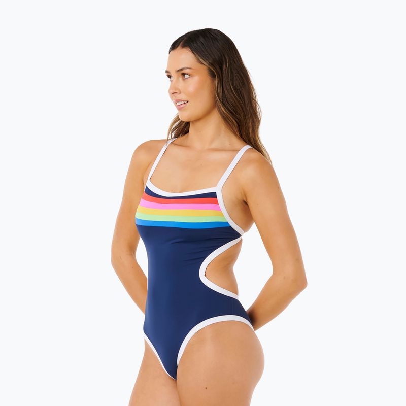 Dámské jednodílné plavky Rip Curl Surf Stripe Cheeky dark navy 4