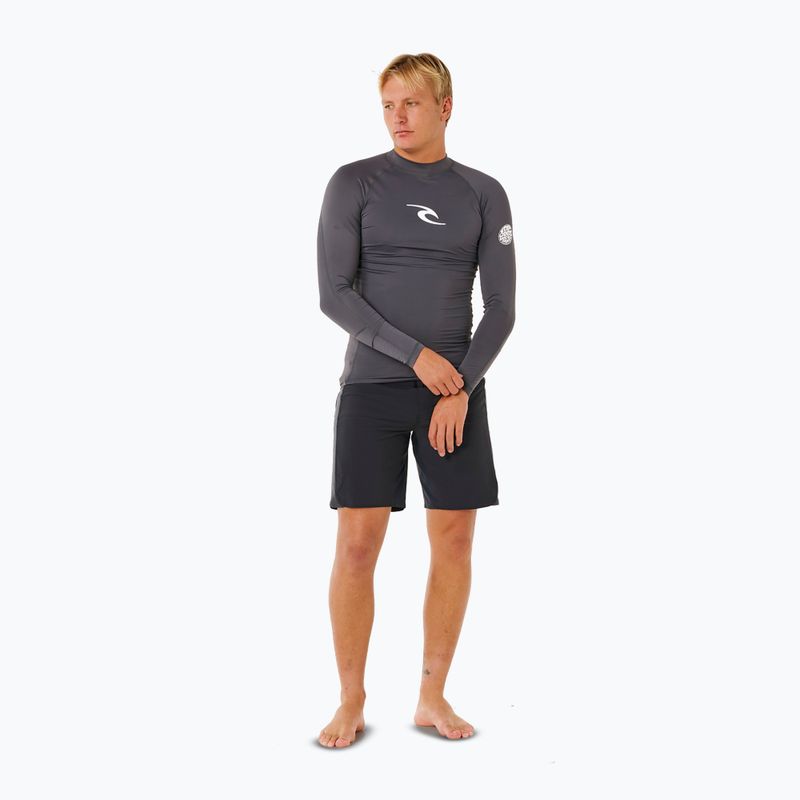 Pánské plavecké triko s dlouhým rukávem Rip Curl Waves Upf Perf charcoal grey 2