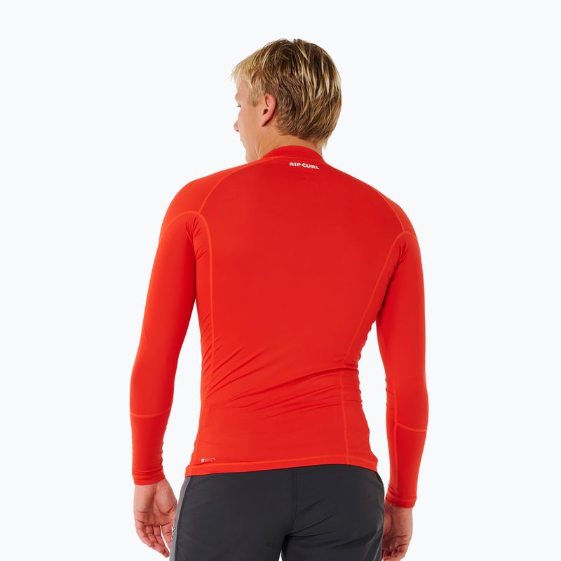 Pánské plavecké triko s dlouhým rukávem Rip Curl Waves Upf Perf lava red 3