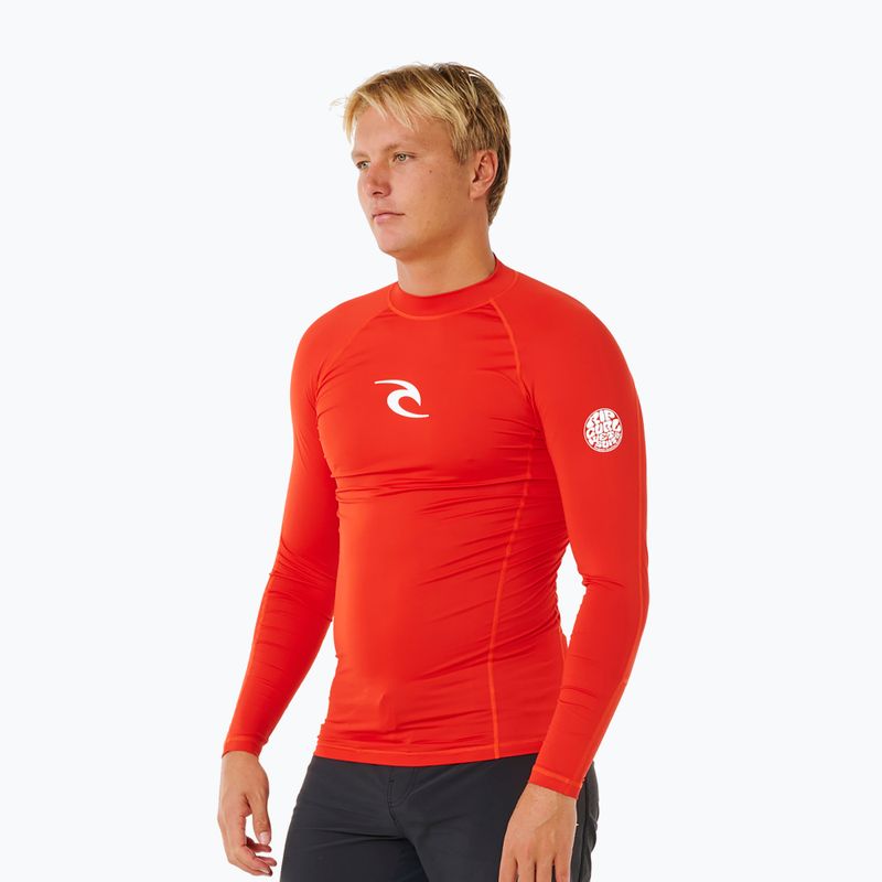 Pánské plavecké triko s dlouhým rukávem Rip Curl Waves Upf Perf lava red 4