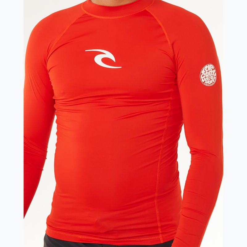 Pánské plavecké triko s dlouhým rukávem Rip Curl Waves Upf Perf lava red 6