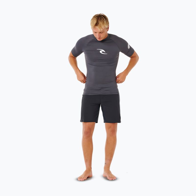 Pánské tričko na plavání Rip Curl Waves Upf Perf charcoal grey 2