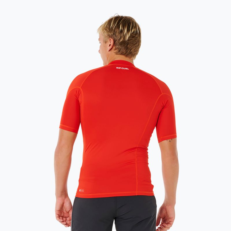 Pánské tričko na plavání Rip Curl Waves Upf Perf lava red 3
