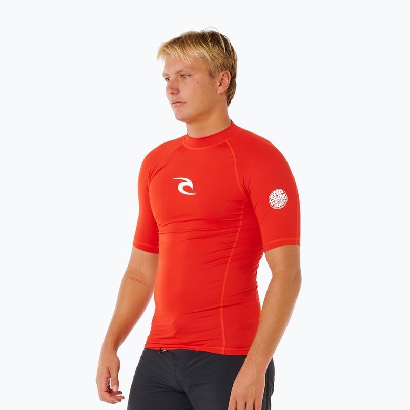Pánské tričko na plavání Rip Curl Waves Upf Perf lava red 4