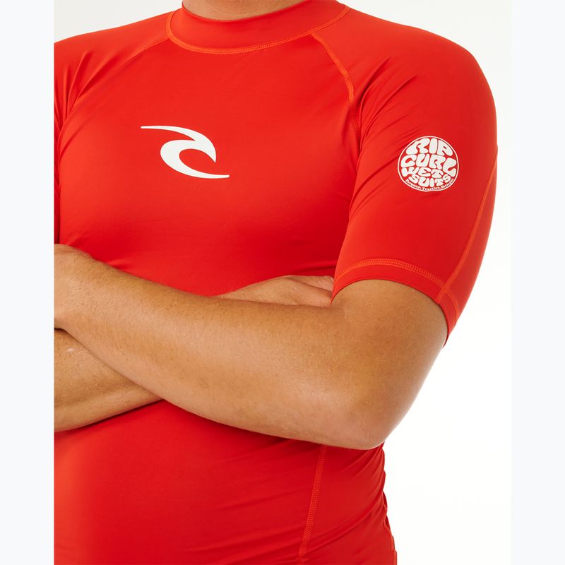 Pánské tričko na plavání Rip Curl Waves Upf Perf lava red 6