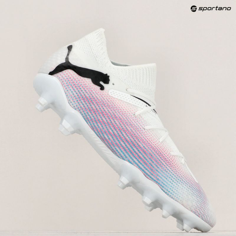 Dětské kopačky  PUMA Future 7 Pro FG/AG Jr puma white/puma black/poison pink 15