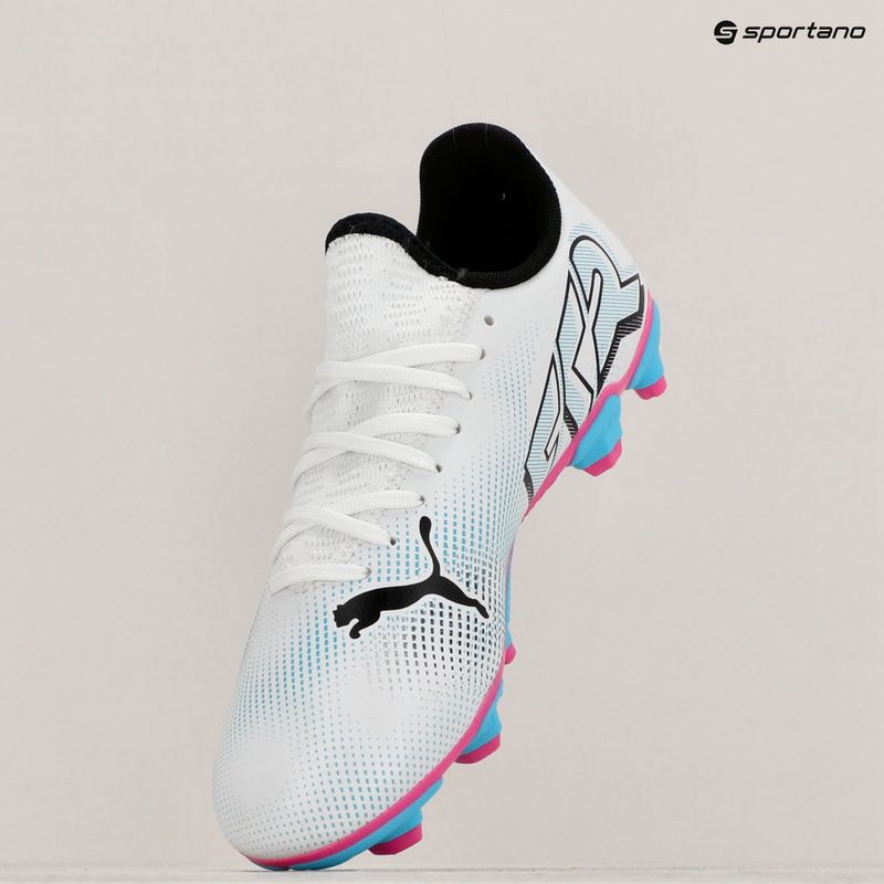 Dětské kopačky  PUMA Future 7 Play FG/AG puma white/puma black/poison pink 10