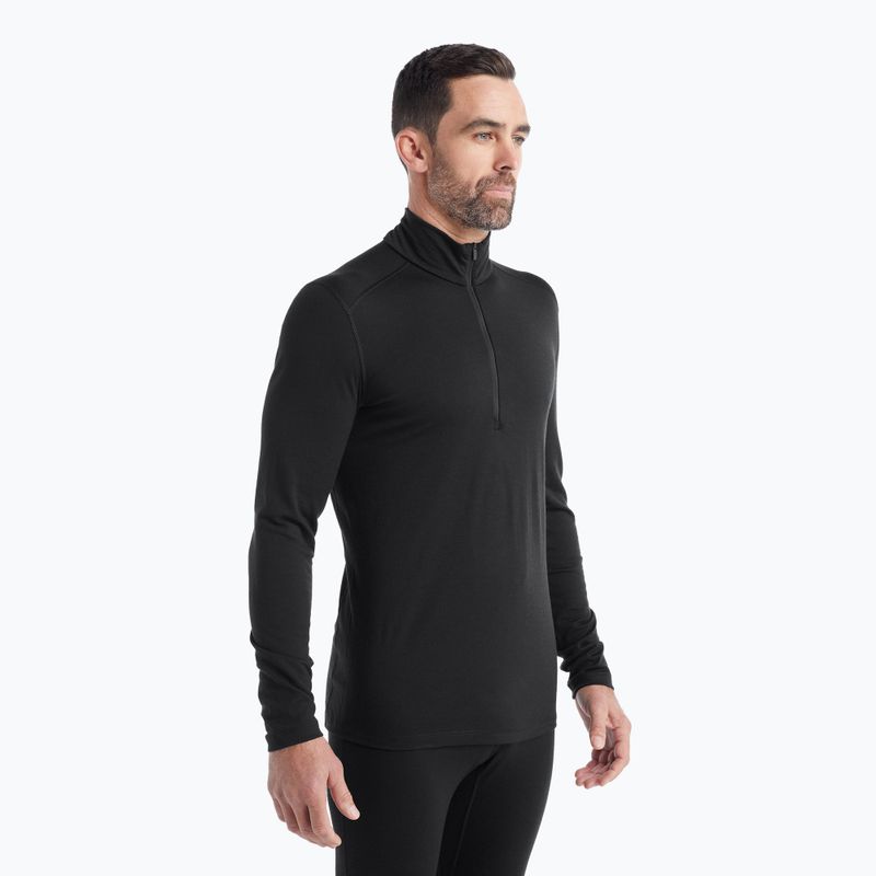Pánský termo longsleeve Icebreaker 200 Oasis Half Zip black