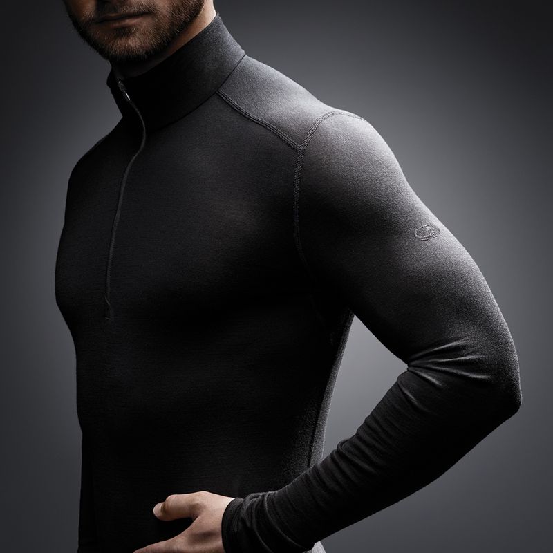 Pánský termo longsleeve Icebreaker 200 Oasis Half Zip black 11