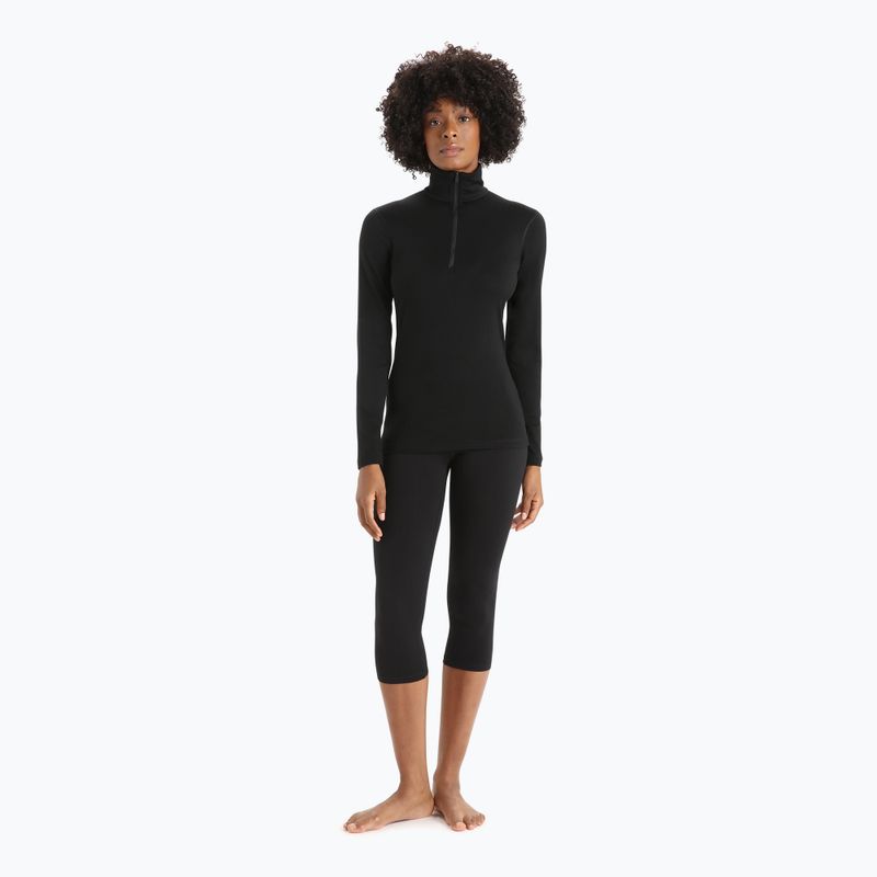 Dámská termoakční mikina icebreaker 200 Oasis Half Zip black 2