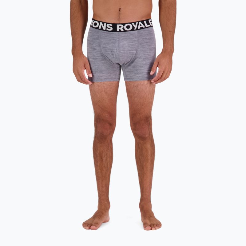 Pánské termo boxerky Mons Royale Hold 'em Shorty Merino grey heather 3