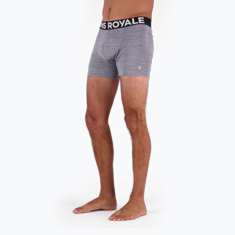 Pánské termo boxerky Mons Royale Hold 'em Shorty Merino grey heather 6