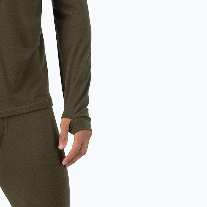 Pánské termo tričko longsleeve  Mons Royale Cascade Merino Base Layer dark olive 4