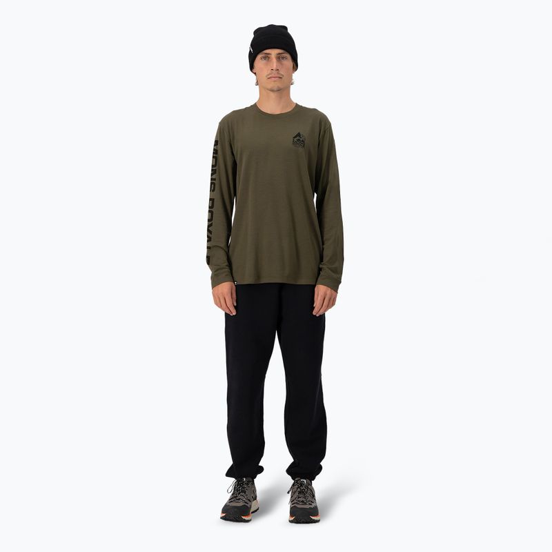 Pánská termoakční mikina Mons Royale Icon dark olive 2