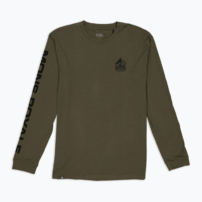 Pánská termoakční mikina Mons Royale Icon dark olive 4