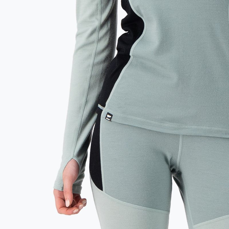 Pánské termo tričko longsleeve  Mons Royale Olympus Merino Base Layer 1/2 Zip dew/ black 4