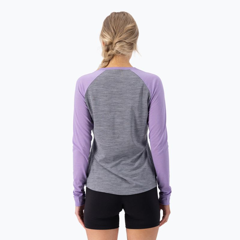 Dámská termoakční mikina Mons Royale Icon Raglan grey heather/ lupin 3