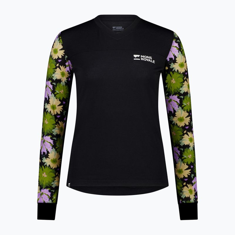 Dámské termo tričko longsleeve  Mons Royale Redwood Enduro VLS alpine bloom/ black 5