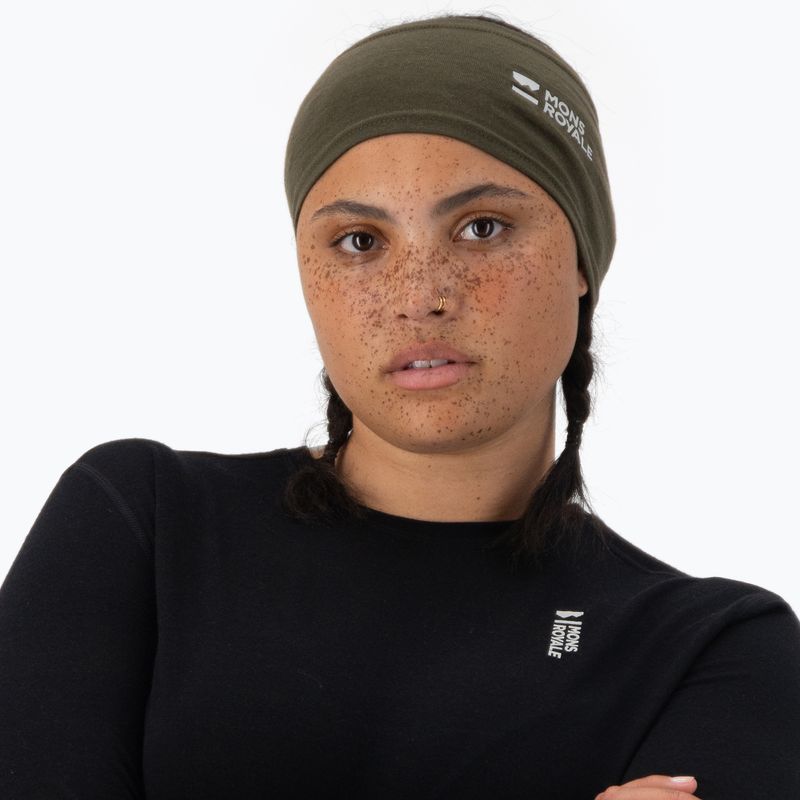 Čelenka  Mons Royale Haines Merino dark olive 2