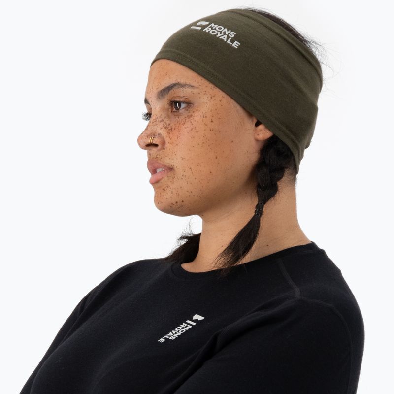 Čelenka  Mons Royale Haines Merino dark olive 3